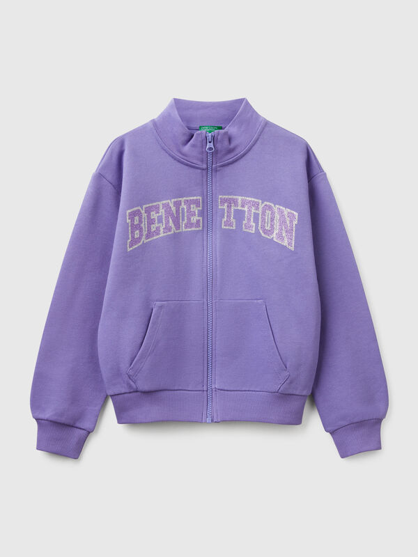 Sweatshirt mit Reißverschluss und hohem Kragen Mädchen