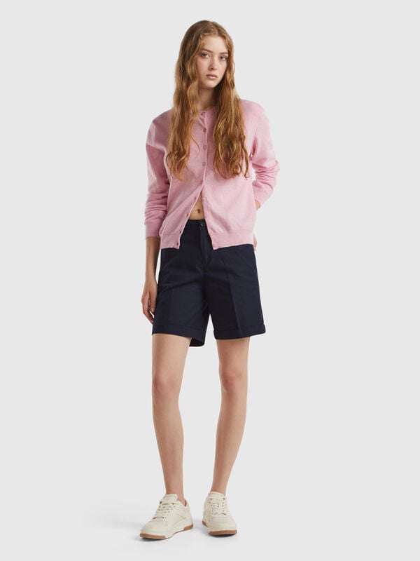 Bermudas aus elastischer Baumwolle Damen