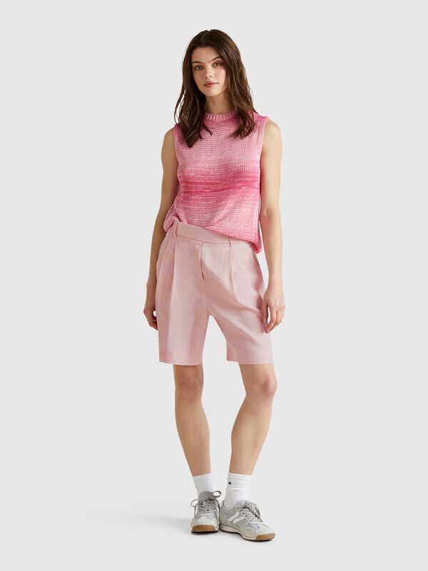 Bermudashorts aus 100 % Leinen Damen