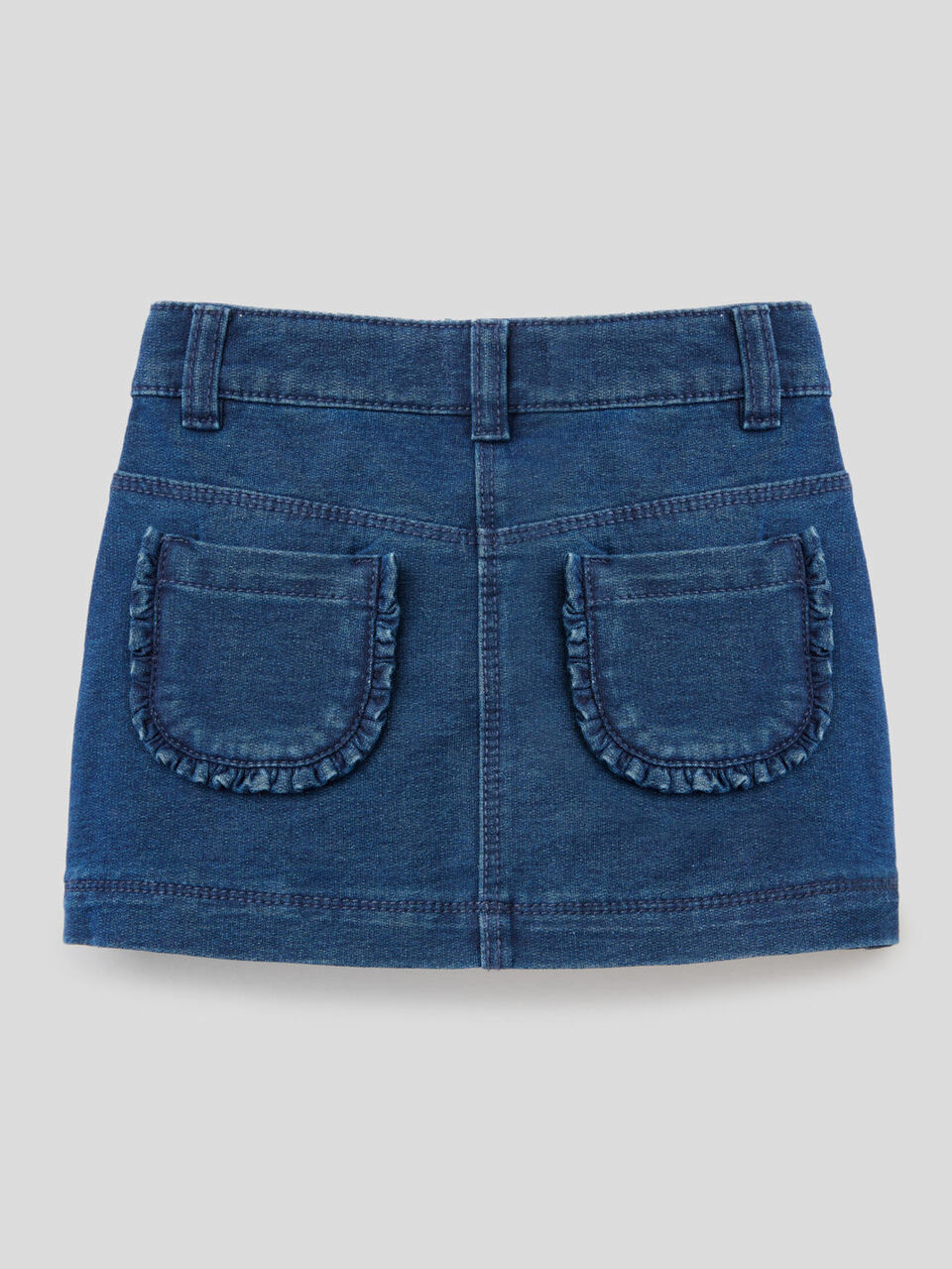 Minirock aus Sweatstoff mit Denim-Effekt image number 2