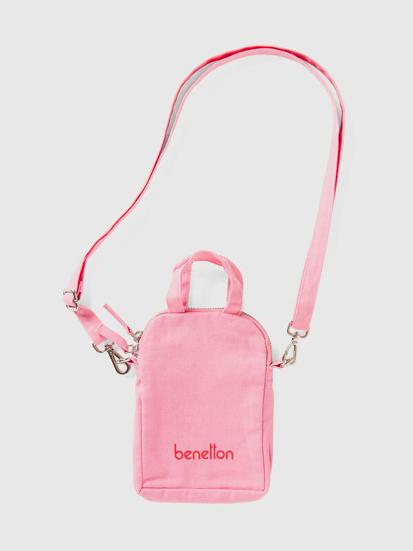 Handytasche in Rosa aus reiner Baumwolle