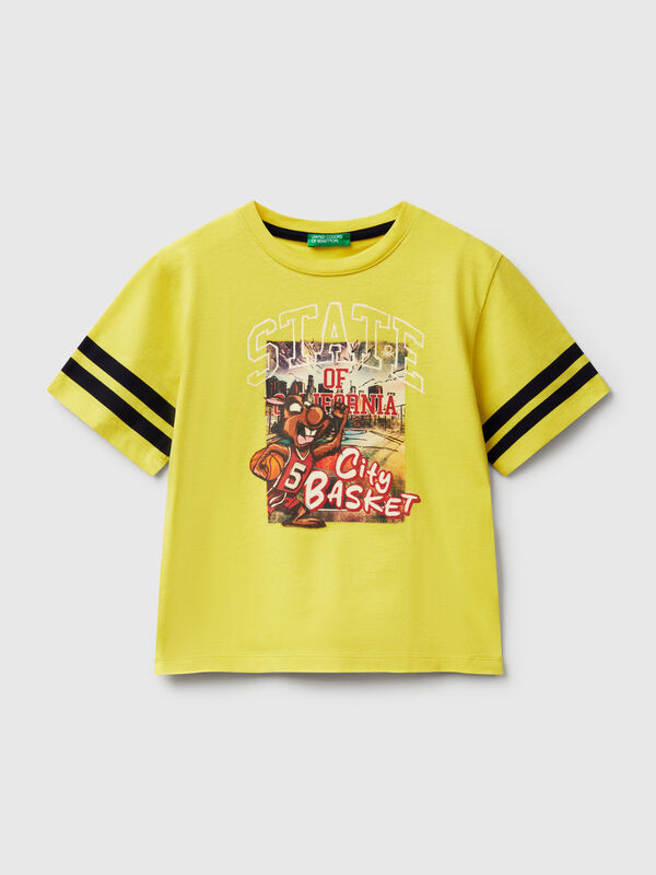 Over-Fit-T-Shirt mit Fotodruck Jungen