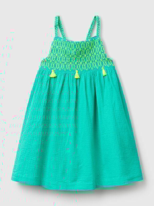Kleid mit fluoreszierenden Quasten Mädchen
