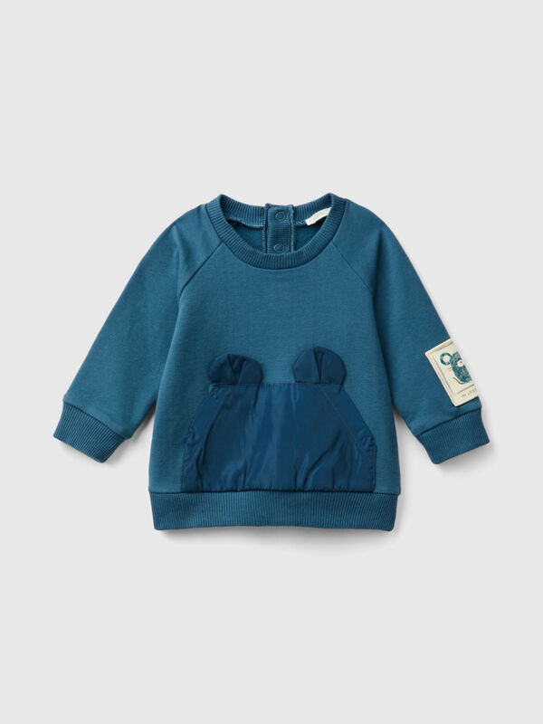 Sweatshirt mit Tasche und Applikation Newborn