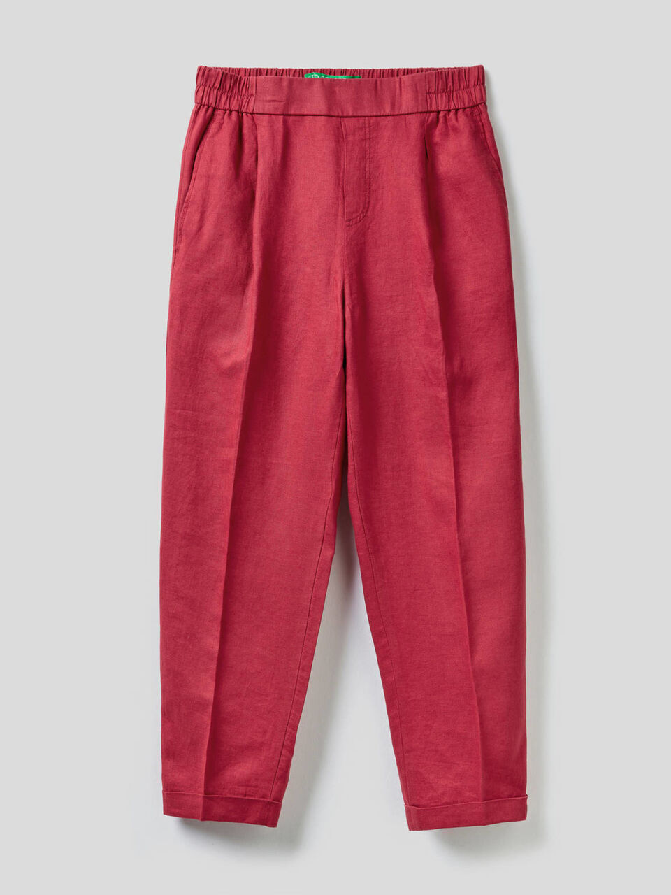 Cropped-Hose aus 100% Leinen image number null