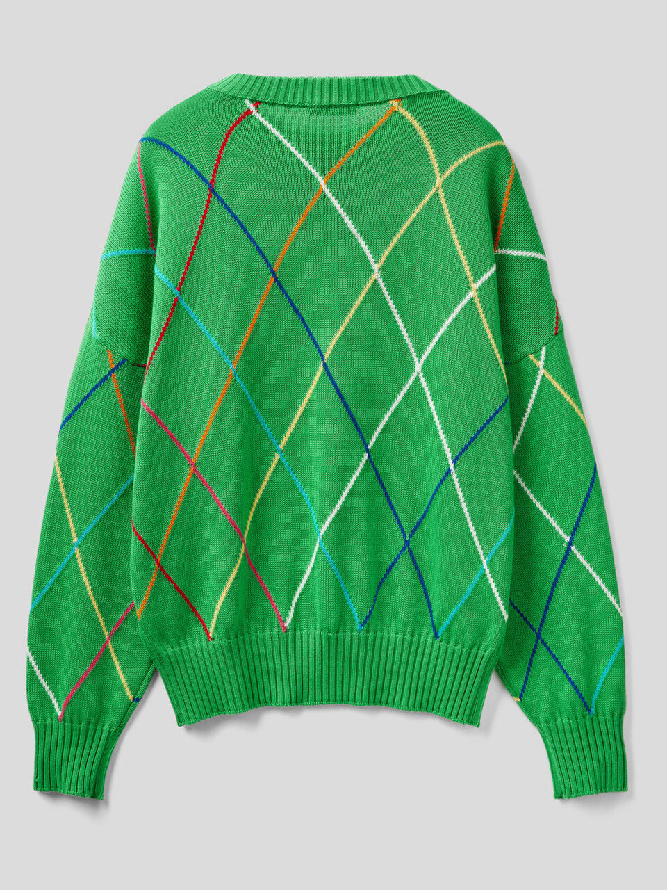 Pullover mit buntem Rautenmuster image number 2