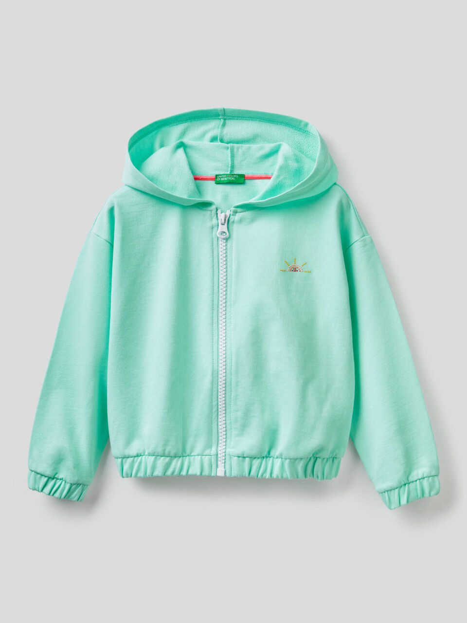 Leichtes Sweatshirt mit Reißverschluss und Kapuze image number 1