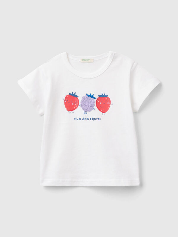T-Shirt mit Print und Stickerei Newborn