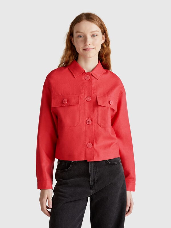 Jacke aus Leinenmischung Damen