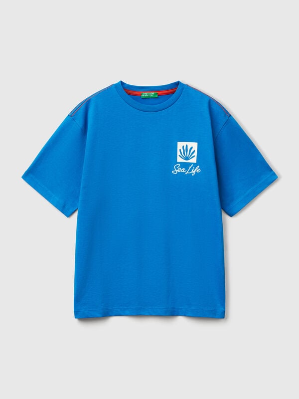 T-Shirt mit Slogan-Print und Stickerei Jungen