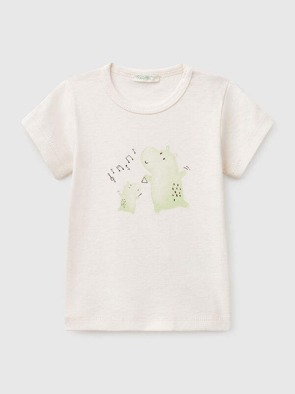 Kurzärmeliges T-Shirt aus Baumwolle Newborn
