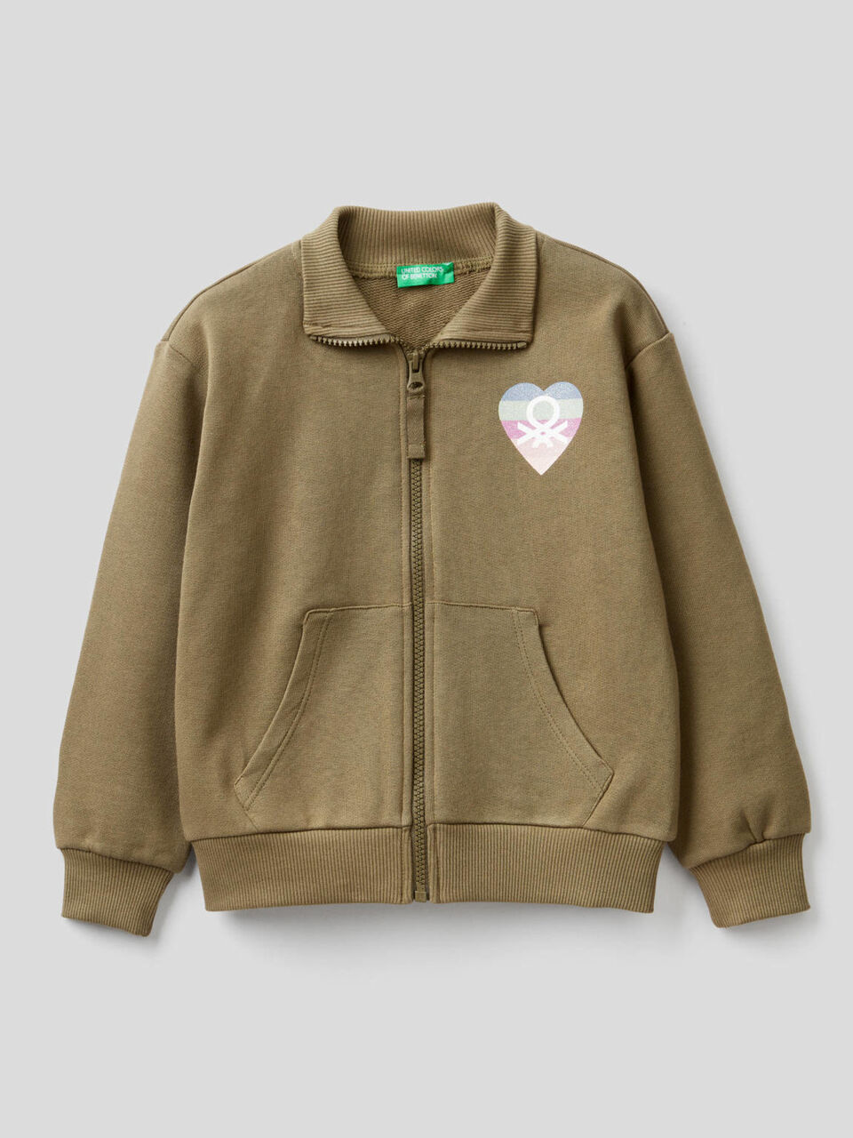 Sweatshirt aus 100% Baumwolle mit Reißverschluss image number 1