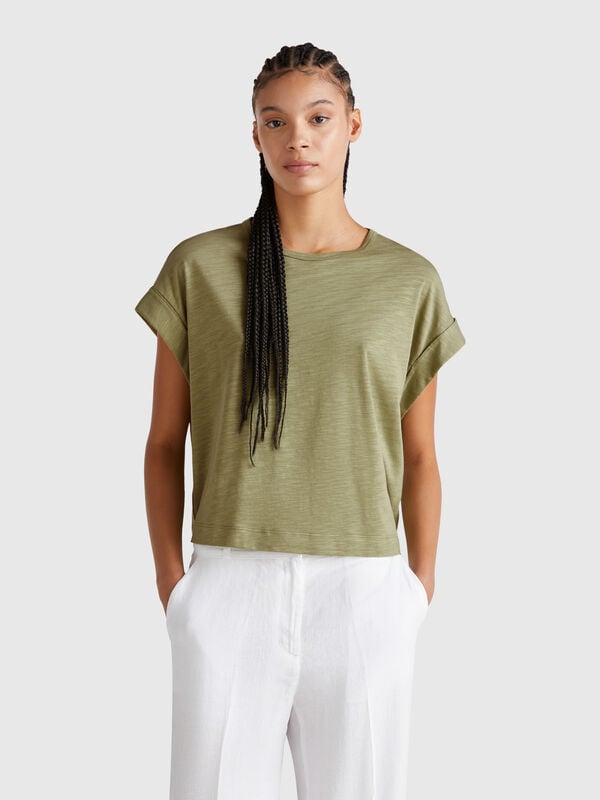 T-Shirt mit kastiger Passform Damen