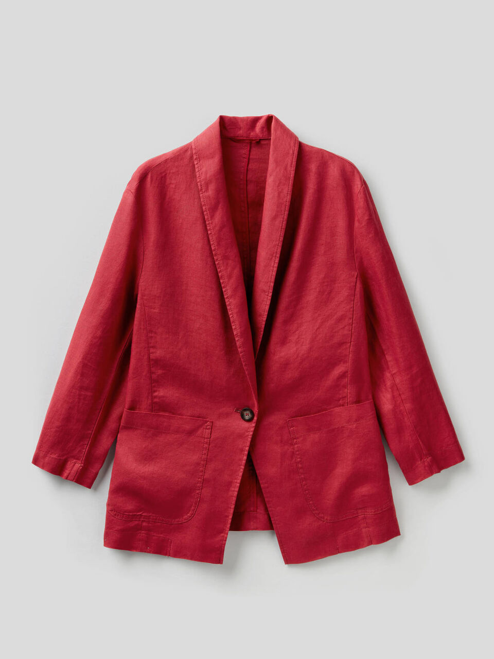 Blazer aus Leinen mit 3/4-Ärmeln image number 1