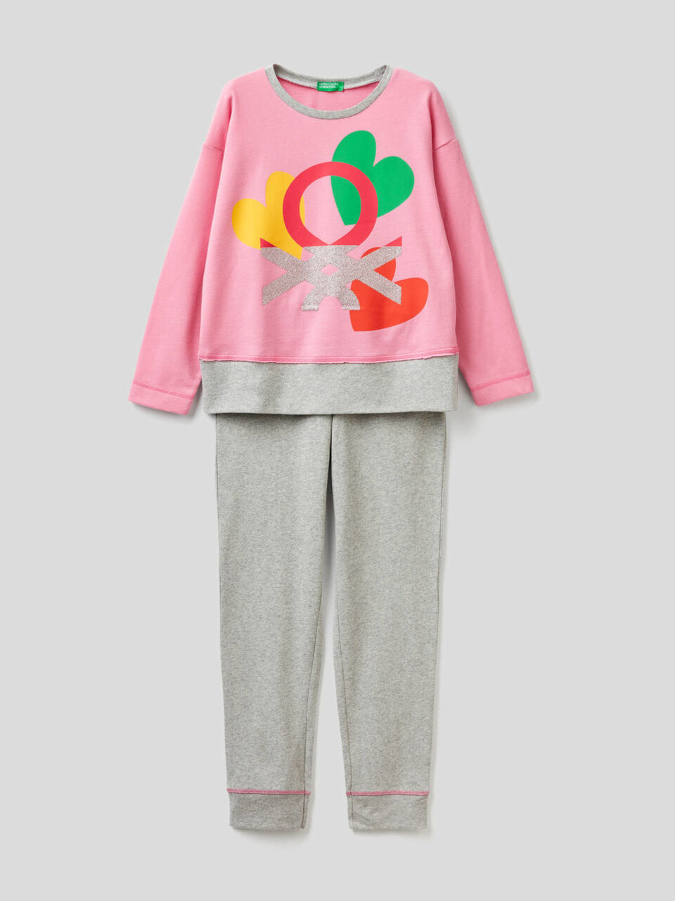 Pyjama aus 100% Baumwolle mit Logo image number 1