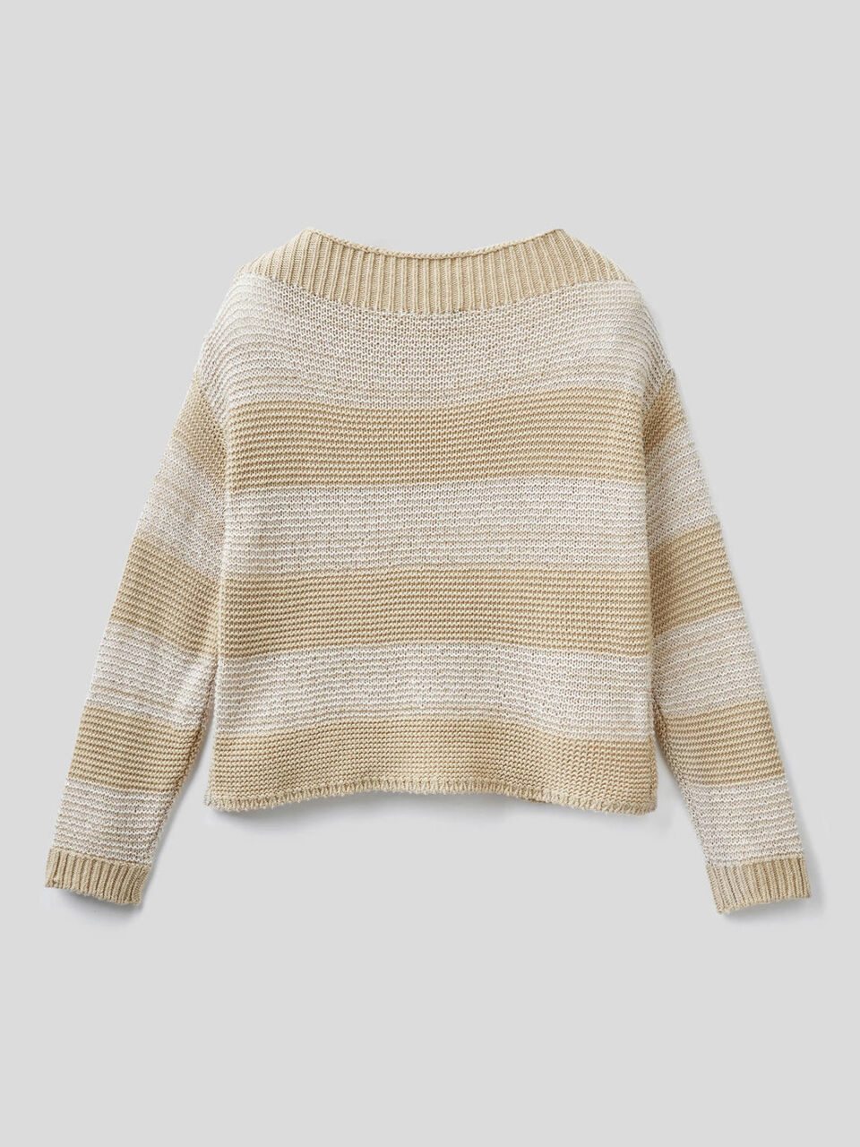 Gestreifter Pullover mit Pailletten image number 2