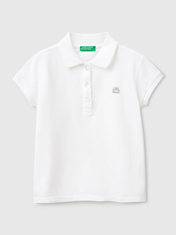 Kurzärmeliges Poloshirt aus Baumwolle Mädchen