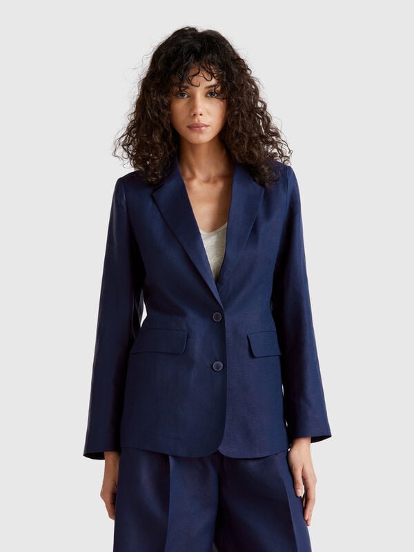Blazer aus Leinenmischung Damen