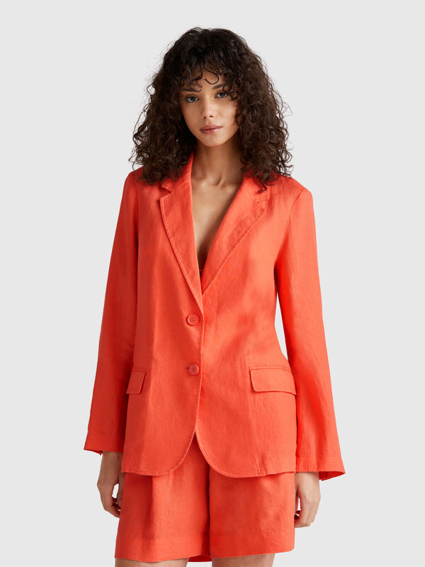 Blazer aus reinem Leinen Damen