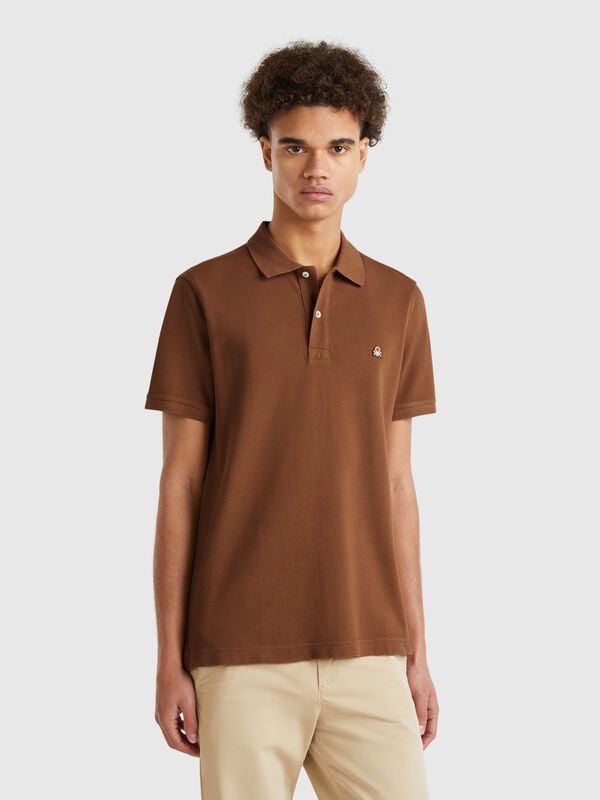 Polo regular fit in Braun Herren