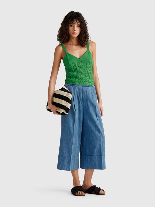 Weite Jeans mit Bündchen Damen