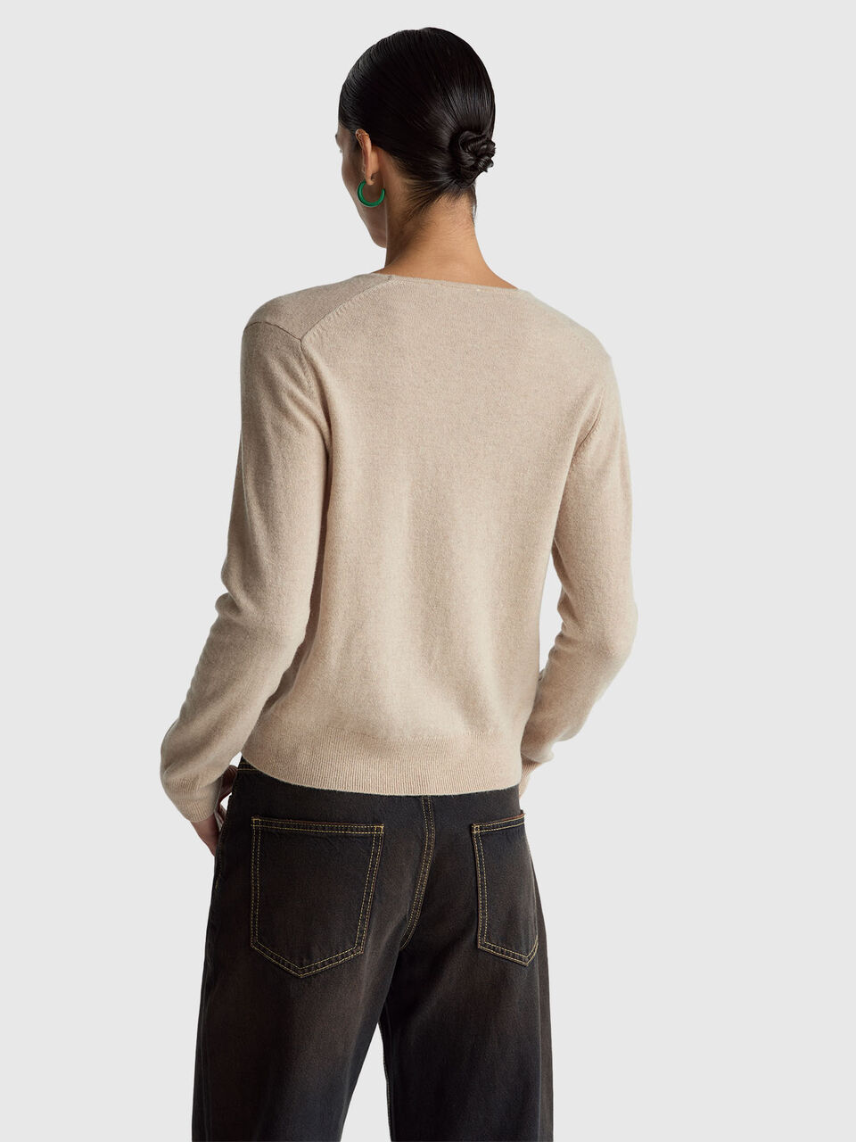 V NECK SWEATER L/S Damen image number null