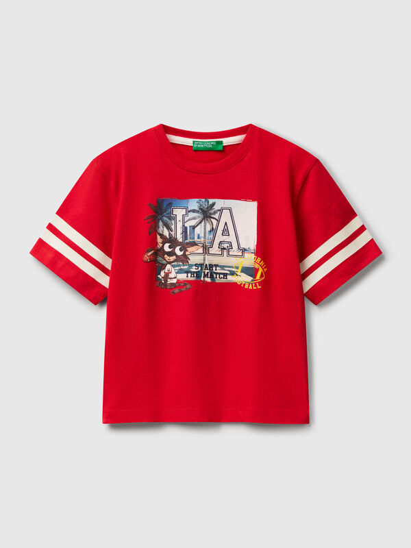 Over-Fit-T-Shirt mit Fotodruck Jungen