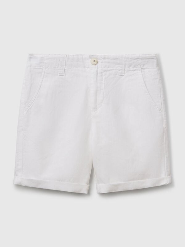 Chino-Bermudashorts aus Leinenmischung Jungen