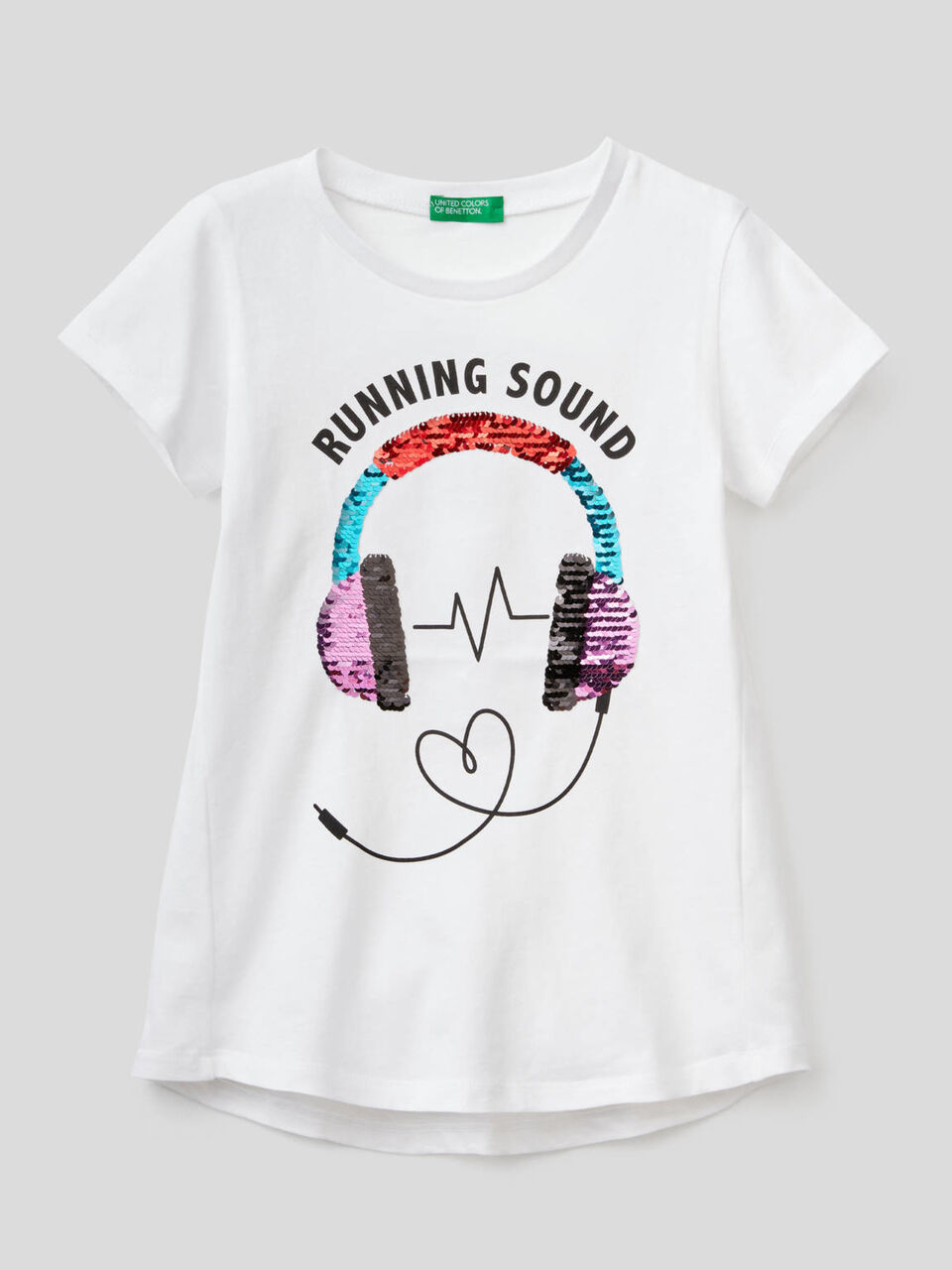T-Shirt aus Baumwolle mit Pailletten image number 1