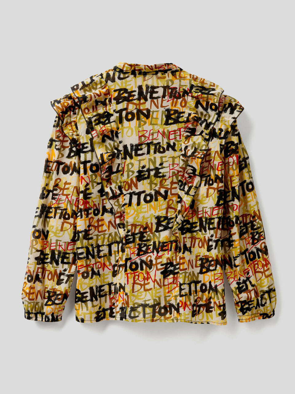 Bluse mit Print und Volants image number 2