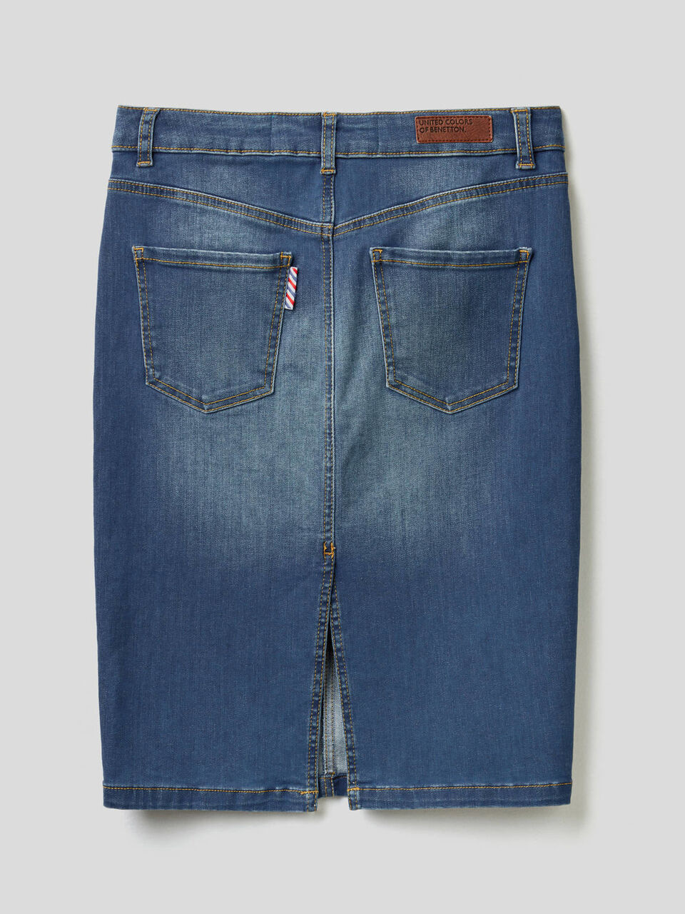 Bleistiftrock aus elastischem Denim image number 2