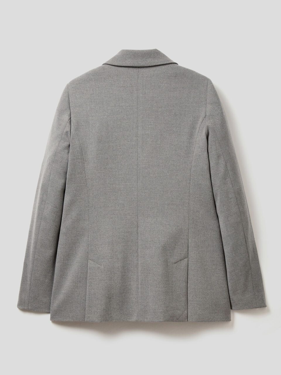 Zweireihige Jacke aus stretchigem Flanell image number 2