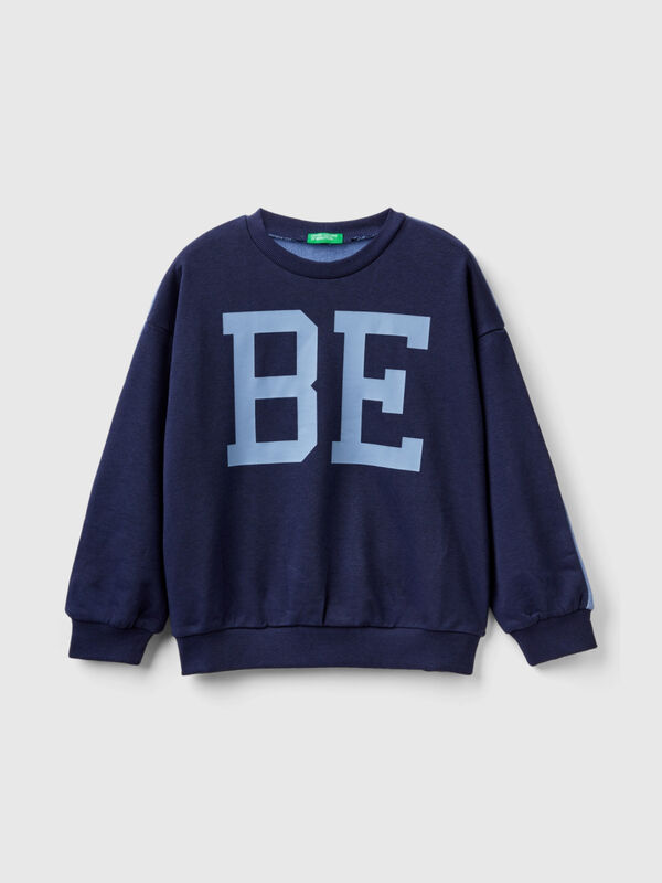 Sweatshirt mit Farbblöcken und Print