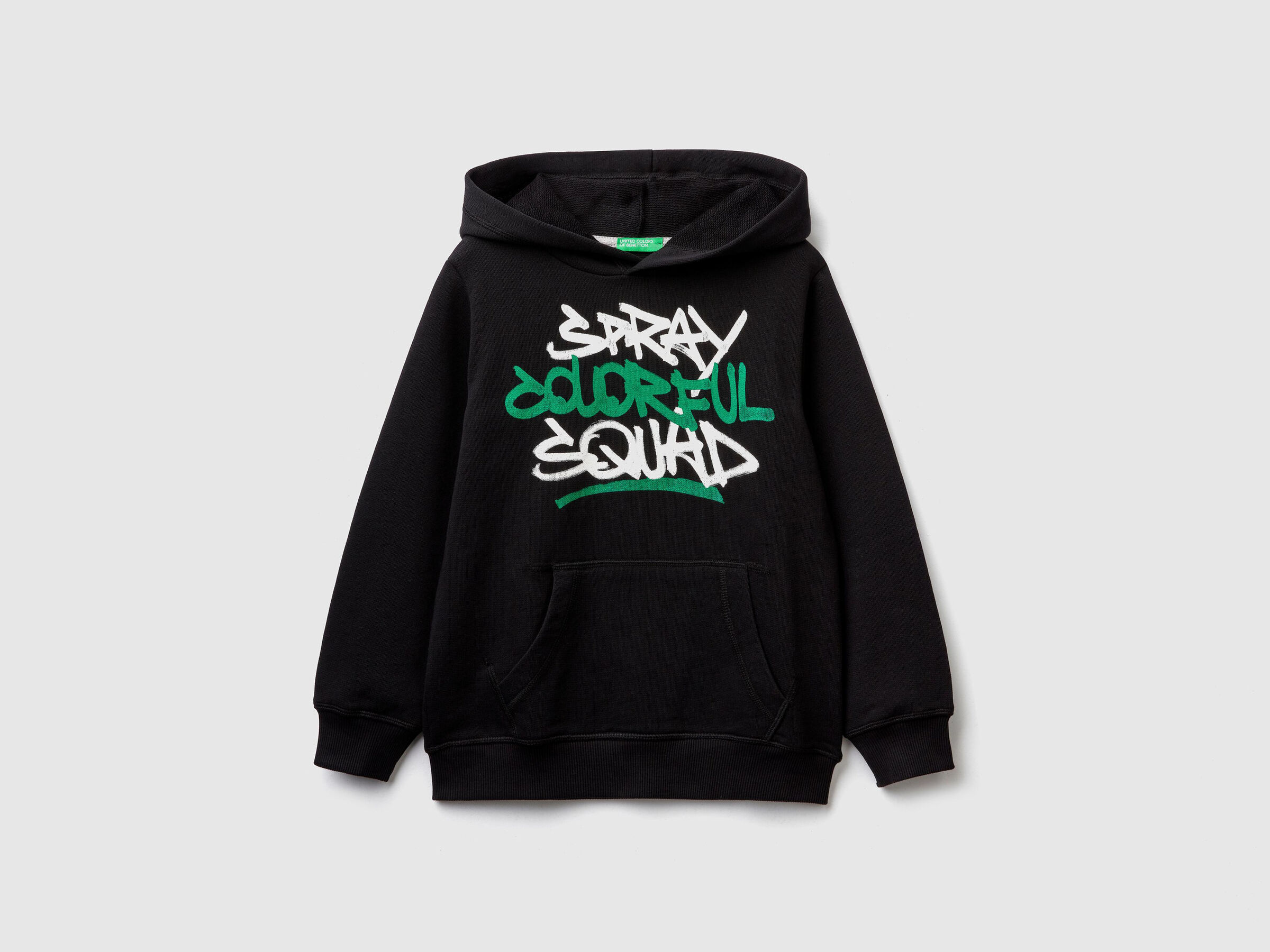 Sweatshirt mit Print und Kängurutasche image number null