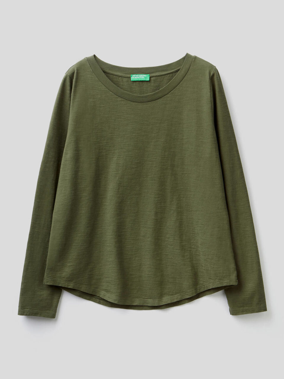 T-Shirt aus reiner Baumwolle mit langen Ärmeln image number 1
