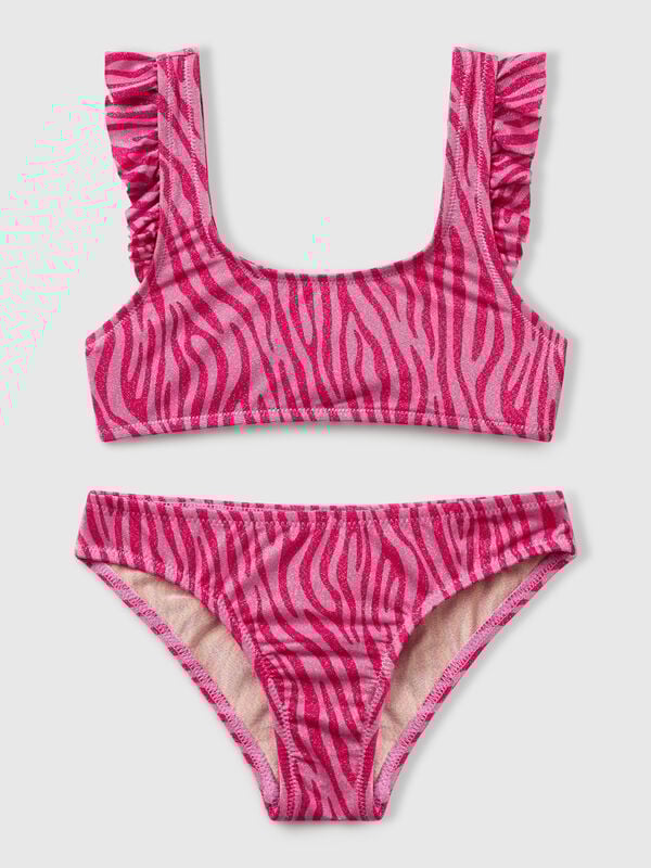 Strandbikini mit Animal-Print Mädchen