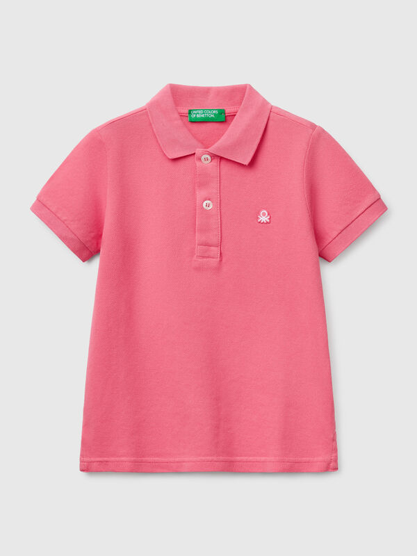 Poloshirt mit kurzen Ärmeln aus reiner Baumwolle Jungen