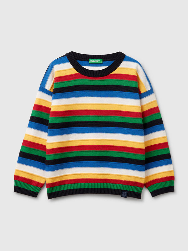 Gestreifter Pullover aus Baumwollmischung Jungen