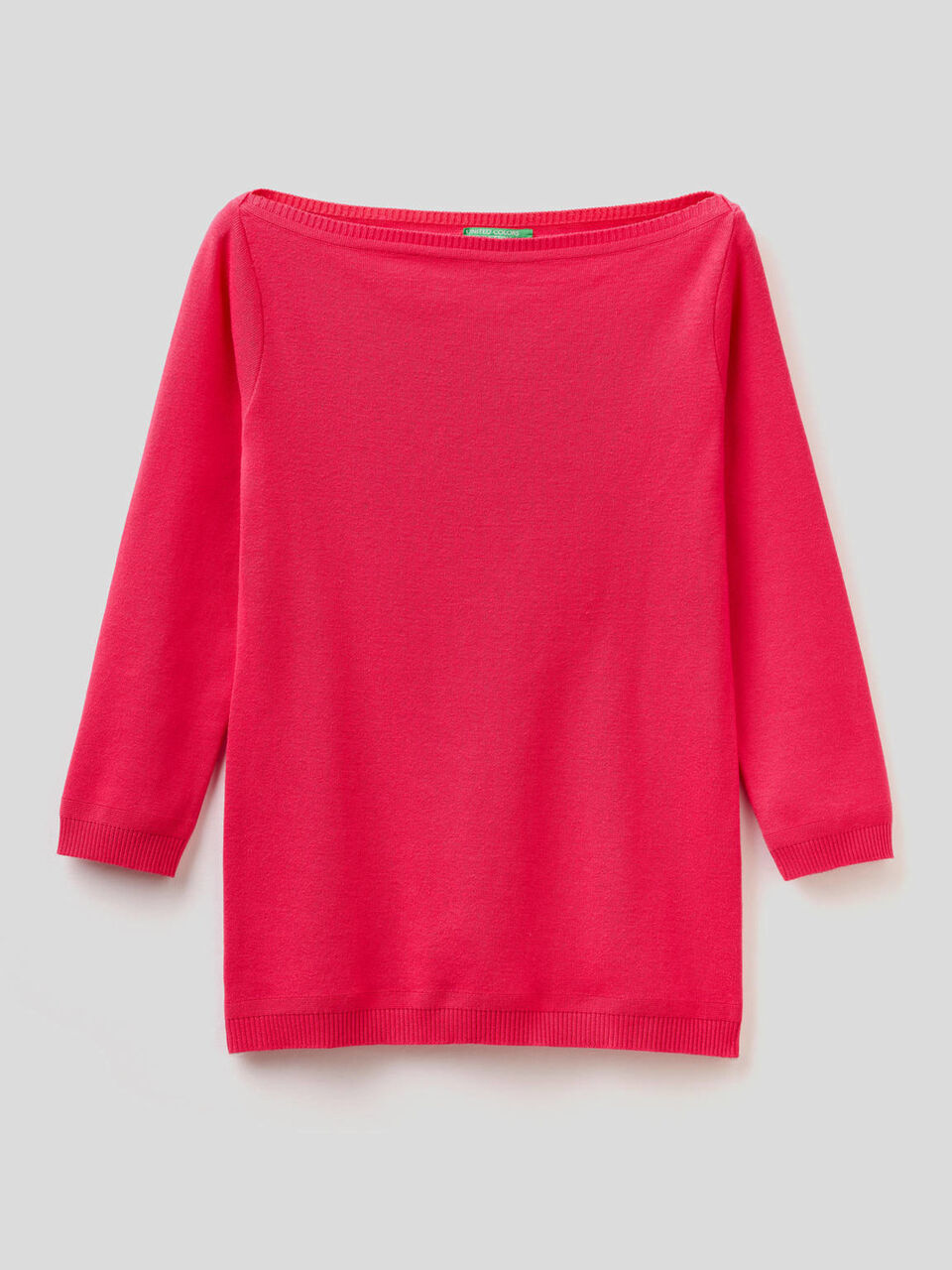 Pullover aus 100% Baumwolle mit U-Boot-Ausschnitt image number 1