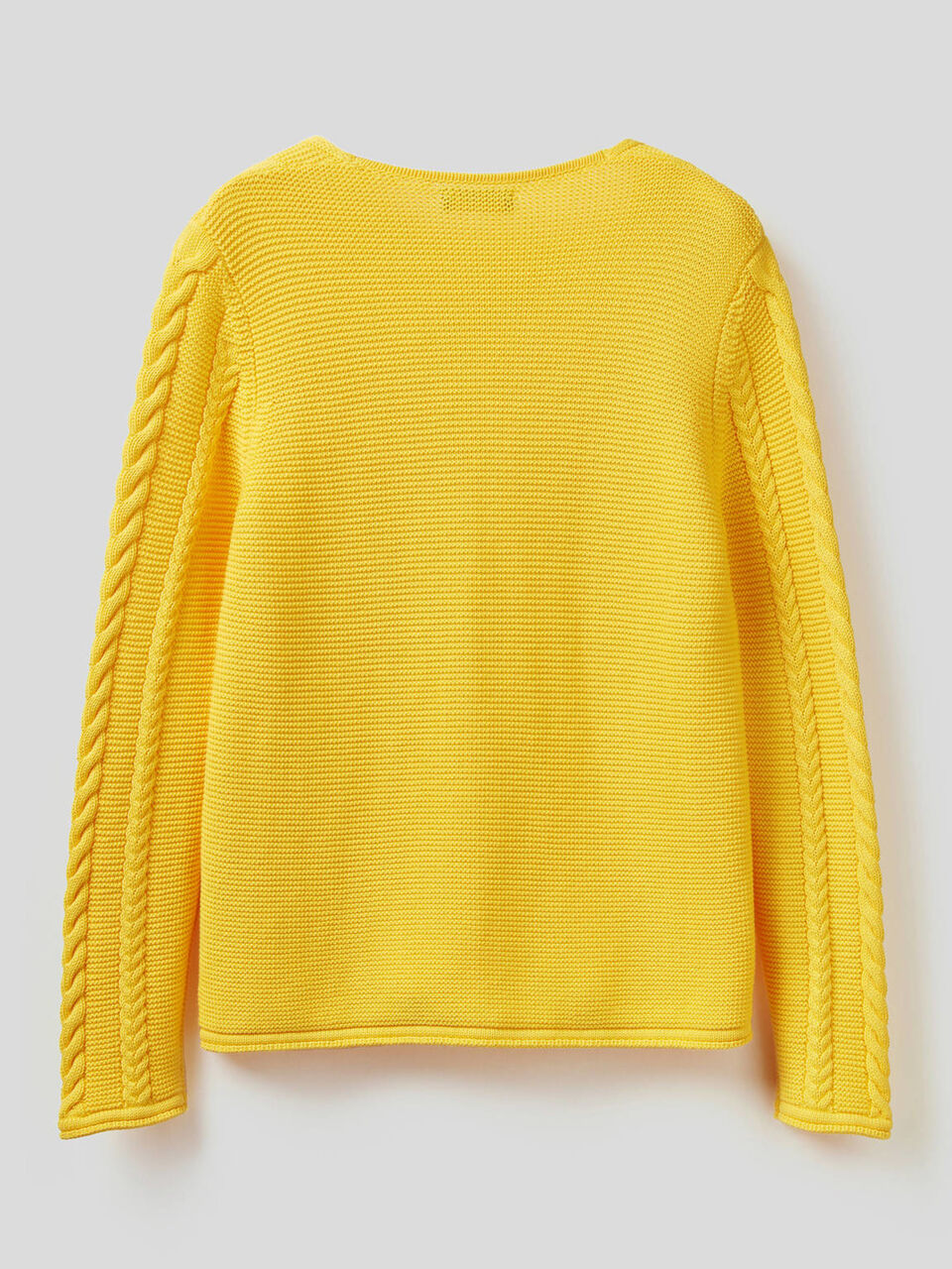 Pullover aus reiner Baumwolle mit Flechtmuster image number null