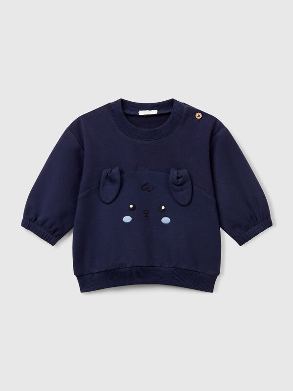 Sweatshirt mit Stickerei und Patch Newborn