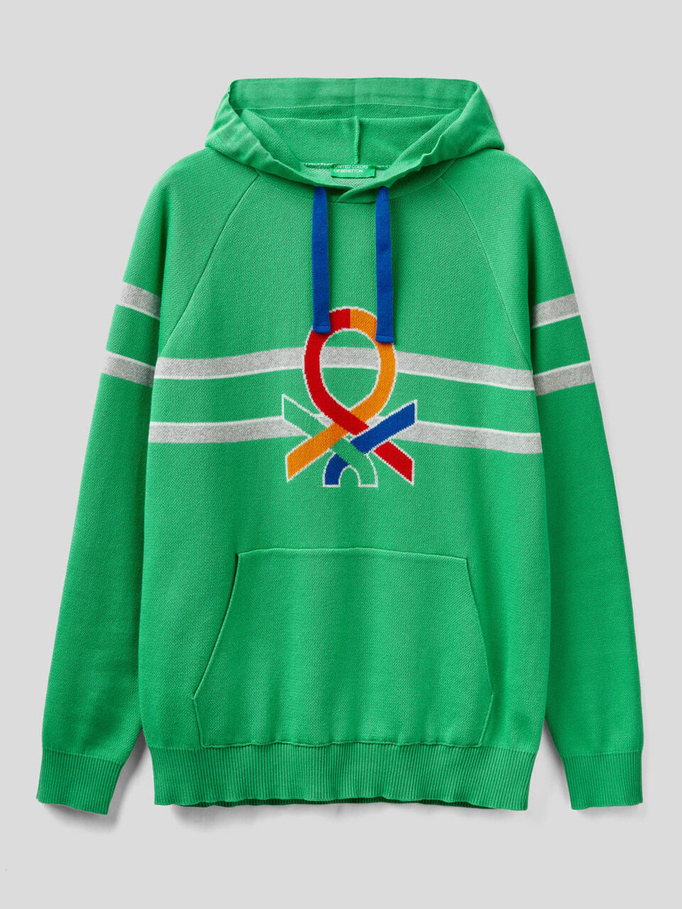 Pullover mit Kapuze und buntem Logo image number 1