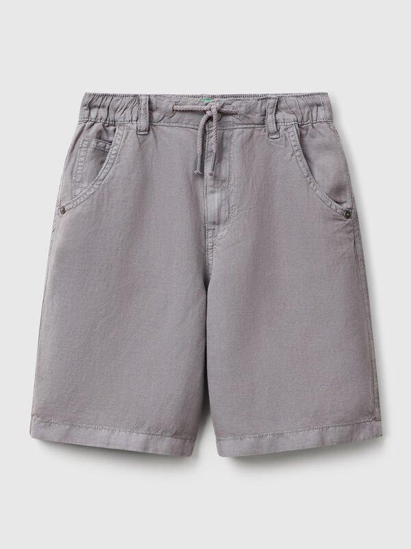Bermudashorts aus Leinenmischung Jungen