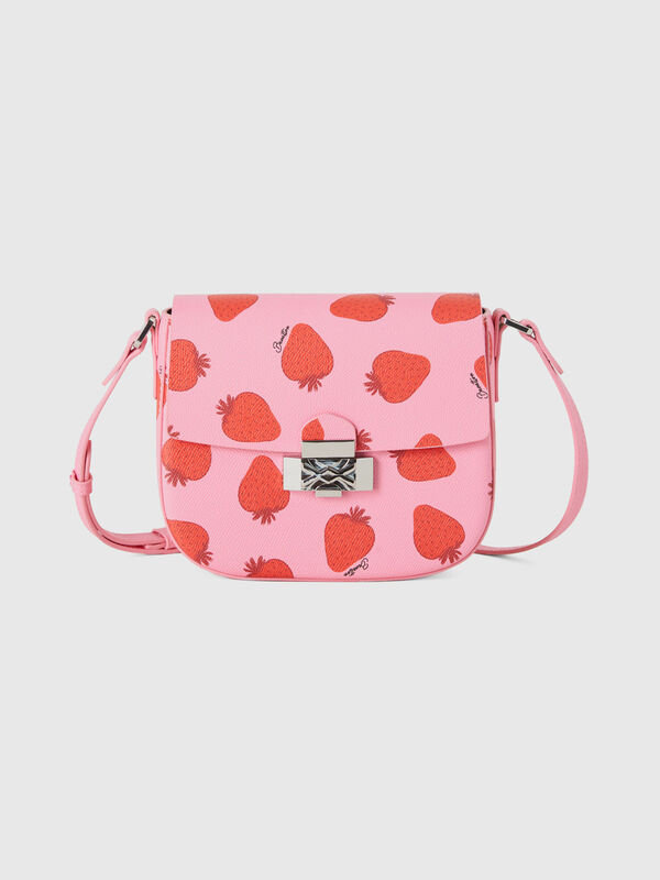 Tasche in Rosa mit Erdbeer-Druck Damen