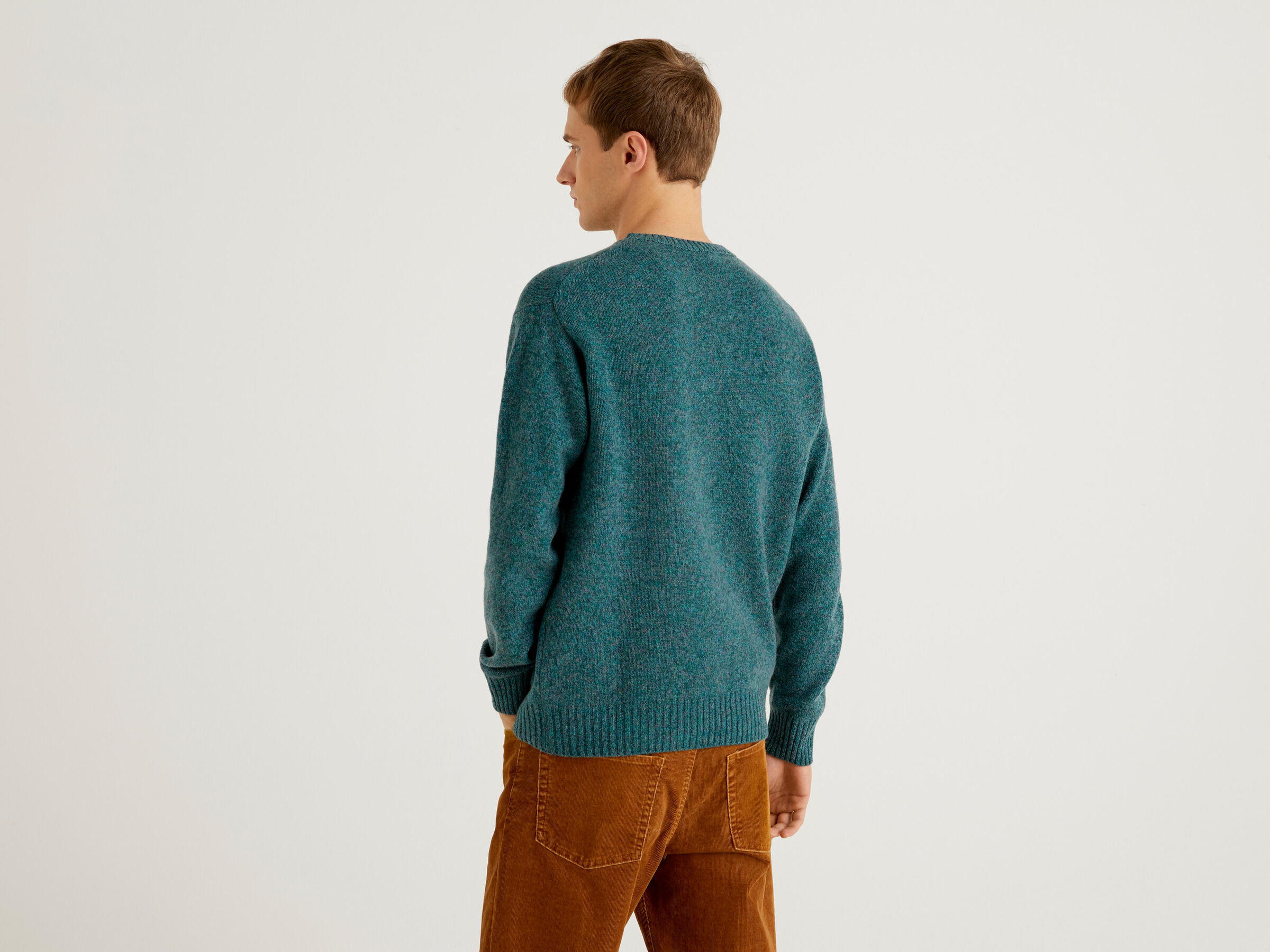 Pullover aus reiner Shetlandwolle mit Rundausschnitt image number 2