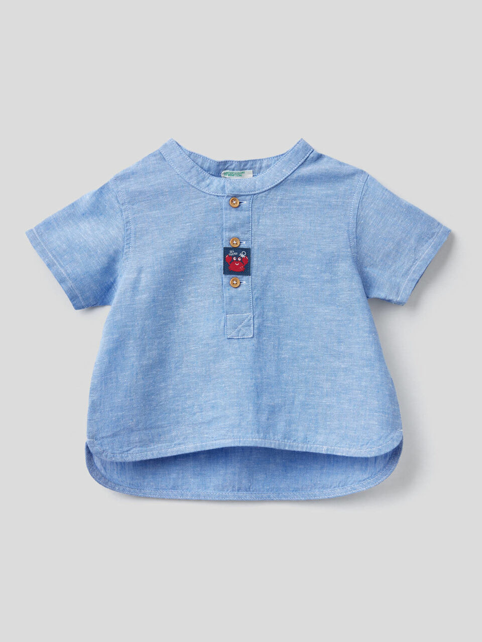 Henleyshirt in einer Leinenmischung image number 1