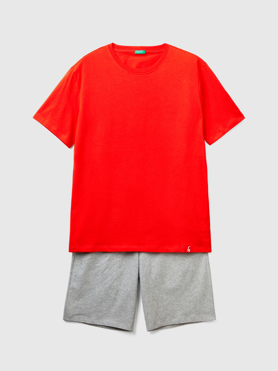 Kurzer Pyjama aus reiner Baumwolle image number 1