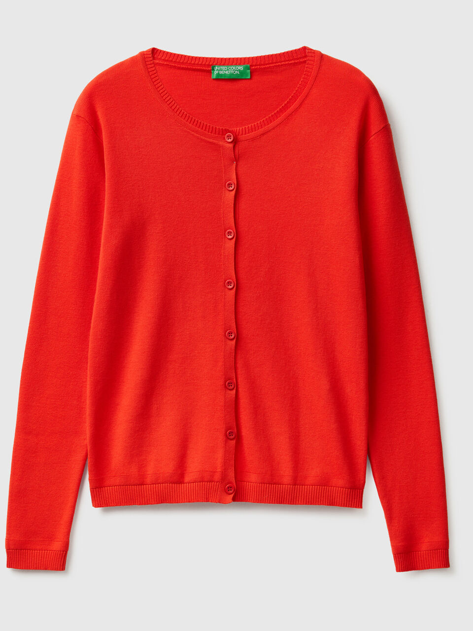 Cardigan mit rundem Ausschnitt aus reiner Baumwolle image number 1