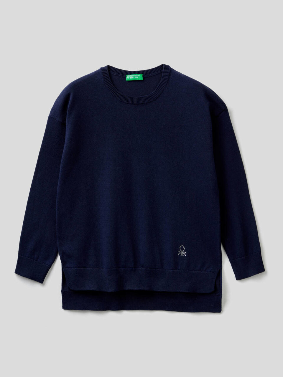 Pullover mit Logo aus Strass image number 1