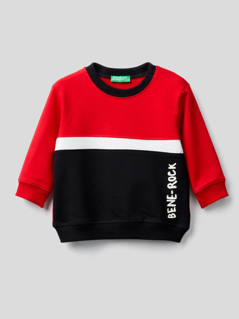 Sweatshirt aus stretchiger Bio-Baumwolle mit Farbblöcken image number 1